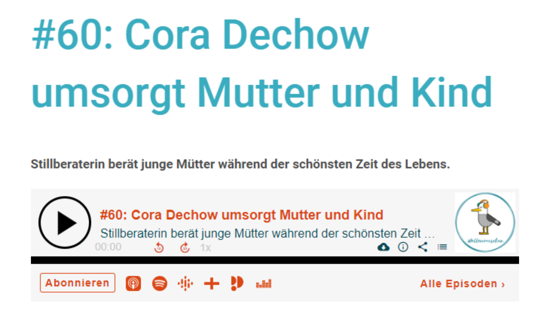 Podcast – Cora Dechow umsorgt Mutter und Kind